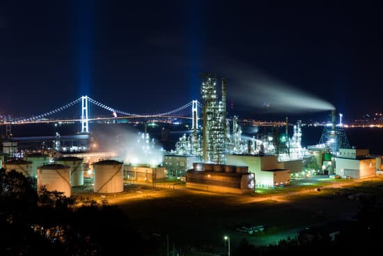 Industrial site at night