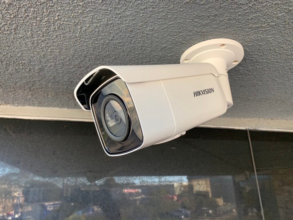 Hikvision CCTV Camera soffit mounted