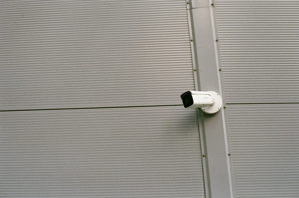 CCTV Camera installed on wall