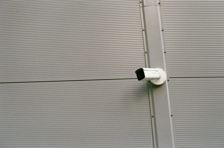 CCTV Camera installed on wall